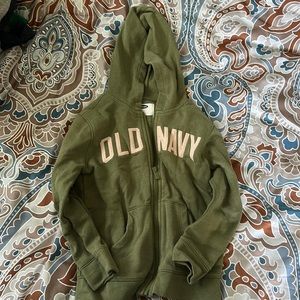 Old navy size 5t olive zip up hoodie